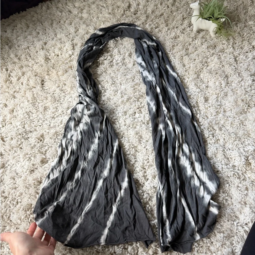 Stylish Tie-Dye Scarf in Gray and White super stylish and cozy. Extra soft.